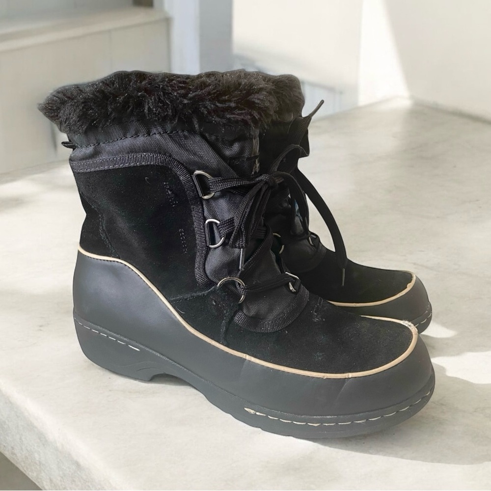 Warm Sorel Style Athletech Thermolite Black Winter Hiking Boot.